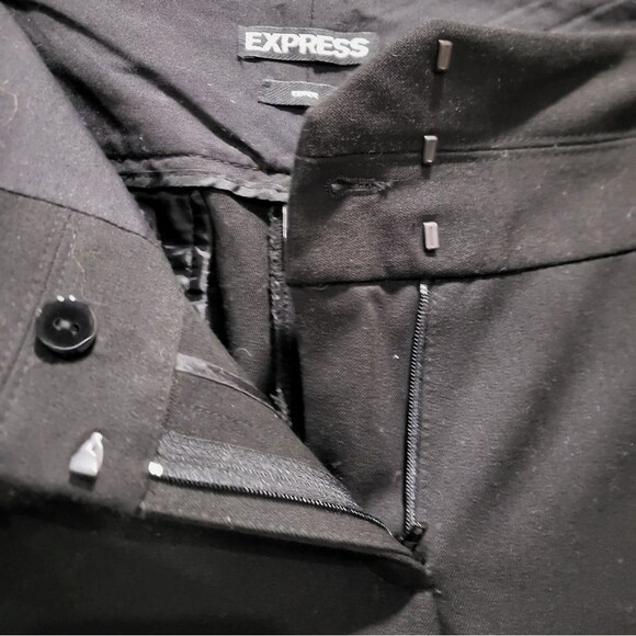Express Black Trousers with Structured Fabric and Full Length - Picture 4 of 9